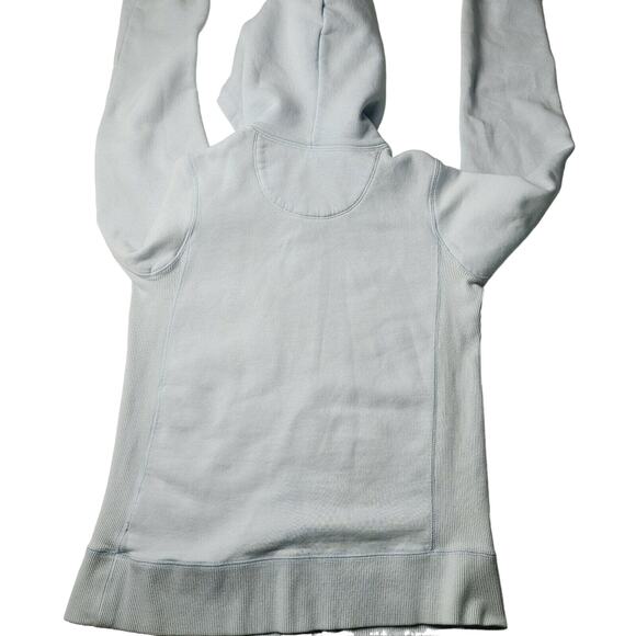 Nike Full Zip Sportswear Women's Large Sweatshirt Hooded Sky Blue Pockets - Picture 2 of 12